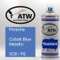 Preview: Porsche, Cobalt Blue Metallic, 3C8 / F6: 400ml Sprühdose, von ATW Autoteile West.